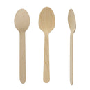 Pack of 100 Birch Wooden Disposable Cutlery Kit Spoons for Party Wedding