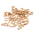 8 Pieces 9-12cm Large Cut Wooden Shape Fancy Flourishes Classical Wooden Plants Embellishments for Scrapbooking DIY Crafts Wedding Party Decoration