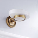 Bathroom Accessory Brass Soap Storage Dish Holder + Ceramic Dish for Shower
