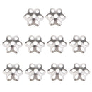 10 Piece 925 Sterling Silver Filigree Bead Cap Jewelry Findings for Beading 4mm