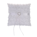 White Wedding Floral Ring Pillow Ring Bearer Cushion Party Accessories