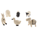 Resin 6 Pcs Forest Animal Model Educational Toy Kid Zoo for Display Decor