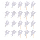 20 Pieces Spooky Halloween Favours Cake Toppers Cupcake Decor for Fancy Dress Party Silver