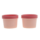 Pack of 2 Empty Refillable Plastic Cosmetic Containers 100ml Size Pot Jars Mask Cream Lotion Bottles - Red