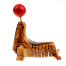 Wooden Sea Lion With Lion Craft Model Home Room Desk Showcase Display Toy