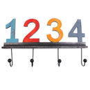Creative Number Wall Mounted Wooden Key Hook Clothes Holder Hanger Decor Gift