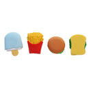 4pcs/Pack Creative Kid's Cartoon Colorful Fruit Food Rubber Pencil Eraser