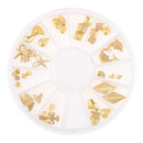 3D Nail Art DIY Glitter Decoration Stickers Gold Rivet Shaped