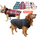 Pet Dog Waterproof Reversible Plaid Jacket Coat Winter Clothes Red L