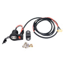 5V 2.1A/1A 2-USB Power Supply Ports Socket Phone GPS Charger with LED Switch for Car Motorcycle