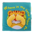 Cute 3D Cloth Book Baby Night Educational Toys Little Tiger Animal Pattern Gift with Bag