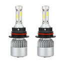 S2 9007 LED Headlight Conversion Lamp 6000K Cool White 72W 7200LM for Cars