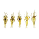 Pack of 5 Plastic Soft Shrimp Prawn Lures Artificial Baits Sea Fishing Tackles