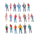 1 Pack People Figure Model Layout HO Scale Painted for Street Landscape Prop