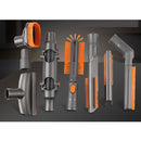 8-Piece Universal Vacuum Cleaner Attachment Parts, 1x Nozzle,5x Dust Brush ,1x Adapter Connector ,1x Flexible Tube, Complete Luxury Vacuum Cleaning Tools Set