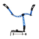 Fishing Boat Rods Holder with Large Clamp Opening 360 Degree Adjustable Fishing Rod Pole Racks Folding Holder Blue
