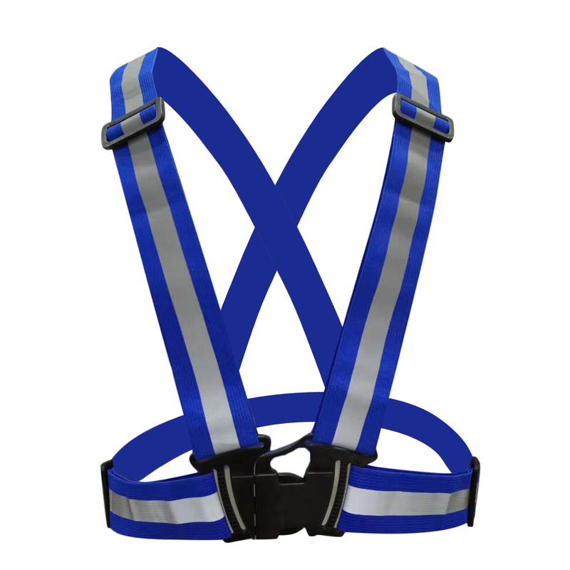 2x Adjustable Reflective Safety Vest Cycling Gear Reflective Belt Elastic