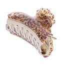 Large Ladies Acrylic Floral Flower Hair Claw Hair Accessories Leopard