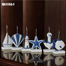 6Pieces Nautical Memo Clip Place Card Holder Table Number Picture Note Stand