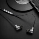 In-Ear Earbuds Headphones with Mic HiFi Stereo Piston Sound Noise Cancelling Compatible with Almost all Phones with 3.5mm Interface Metal Black