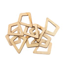 Pack of 10 Rhombus Wood Shapes Wood Charms for DIY Woodcrafts