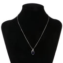 Fashion Large Purple Crystal Amethyst Pendant Tear of Angel Necklace Jewelry