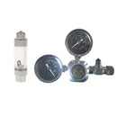 Professional Dual-Gauge CO2 Regulator Meter Carbon Dioxide Pressure Reducer with Solenoid Adjustable Valve and Bubble Counter