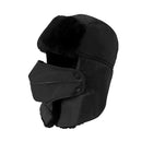 Black Unisex Winter Trapper Trooper Earflap Warm Ski Hat with Mask