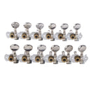 6L 6R Tuning Pegs Tuners Machine Heads for 12 String Acoustic Guitar Silver