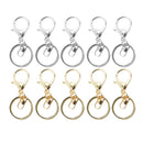 10 Pieces Mixed Color Lobster Clasps Key Chain Hook Split Ring Accessories