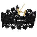 Black Lace Choker Collar Necklace Party Prom Fancy Elegant Lady Ornaments