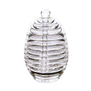 Food Grade Material Beehive Style Glass Transparent Honey Jar with Stirring Rod