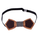 Fashion Novelty Wood Bow Tie MenÂ’s Wooden Bowtie with Fabric Strap Necktie Present for Boyfriend Husband Groom