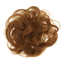 Women Girls Party Charms Artificial Hairs Wavy Curly Drawstring Synthetic Hair Bun Hairpiece Hair Extension Golden