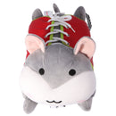 Kid Basic Life Skills Learning Toys Plush Hamster Doll Learn to Zip Button Snap Lace Threading Shoes Educational Toy Gray