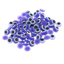 100 Pieces 8mm Dolls Safety Eyes Plastic Eyeball for Bear Animal Puppet Toy Doll Crafts Mask Halloween Prop Blue