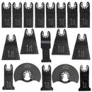 Set of 18pcs Oscillating Multitool Quick Release Bi-Metal Saw Cutting Power Tools