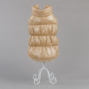 Pet Dog Puppy Cat Clothing Supplies Winter Warm Padded Coat Down Jacket Vest Apparel Outfit Beige M