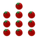 Durable Micro Landscape Resin Miniature Fruit Ornament Garden DIY Tomato Statue Home Garden Outdoor Decor Ornaments Pack of 10PCS Red