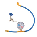High Quality R134A A/C Air Conditioning Recharge Hose Pipe w/ Gauge Blue