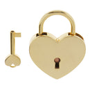 Mini Heart Shaped Padlock with Key Travel Luggage Suitcase Safety Lock Set - Golden L
