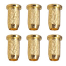 6 Pieces Metal Strings Through Body Mounting Ferrules for Electric Guitar Replacement Parts
