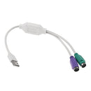 250mm USB Male to PS2 Female Cable Cord Adapter Converter Use for Keyboard Mouse