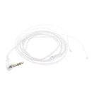 Transparent 3.5mm Plug Crystal Braided Headphone Earphone Audio Repair Cable DIY 1.2m