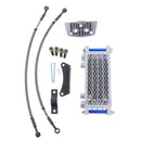 Sliver Engine Oil Cooler Kit Cooler Cooling Radiator for 125 140cc Motorcycle Pit Bike