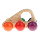 Kids Wooden Grasping Toy Push and Pull Car Wood Toy Developmental Baby Toy