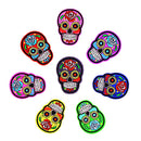 8 Pieces Sugar Skull Iron On/Sew Cloth Patch Badge Mexico Day of the Dead Appliques