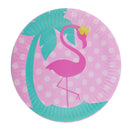 8pcs Flamingo Round Disposable Paper Plates Birthday Party Tableware DIY