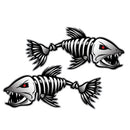 2pc Skeleton Fish Vinyl Sticker Decal for Car Boat Motorbike Sticker Fishing