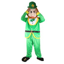 Green Lucky Leprechaun Adult St Patricks Day Cartoon Mascot Costume Outfit